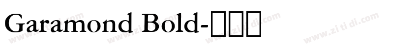 Garamond Bold字体转换